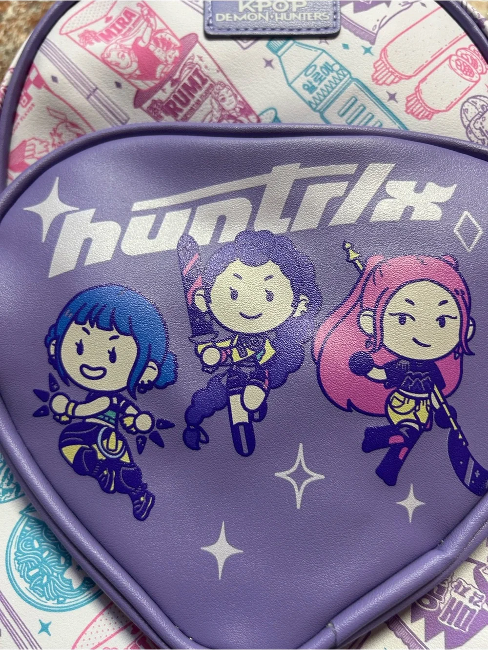 Netflix Purple Kids Backpack with Pink & Teal Accents
